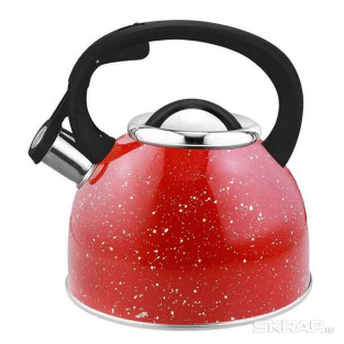 Чайник 2,5л MALLONY Arte (красный с белыми точками) со свистком