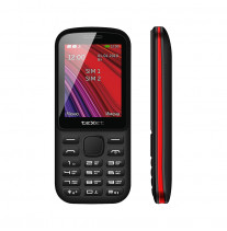 Мобильный телефон TEXET TM-208 чёрный-красный