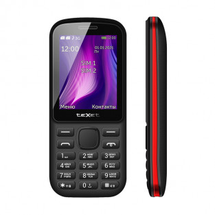 Мобильный телефон TEXET TM-221 чёрный-красный