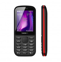 Мобильный телефон TEXET TM-221 чёрный-красный