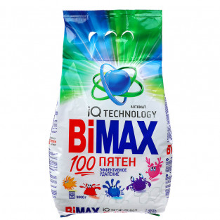 Стиральный порошок BIMAX 100 пятен автомат п/у арт. 922-1/966-1, 3кг