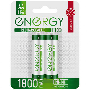 Аккумулятор ENERGY Eco NIMH-1800-HR6/2B (АА)