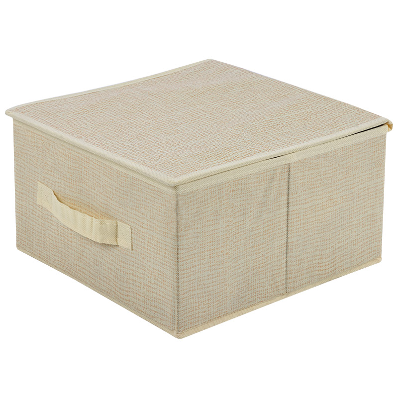Коробка для хранения LEONORD с ручкой, текстиль, размер: 30*30*16см