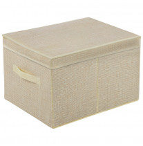 Коробка для хранения LEONORD с ручкой, текстиль, размер: 30*40*25 см