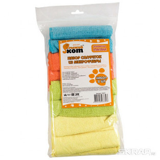 Набор салфеток из микрофибры РЫЖИЙ КОТ 8 шт, MFS-05/8, 30х30 см (310271) (5)