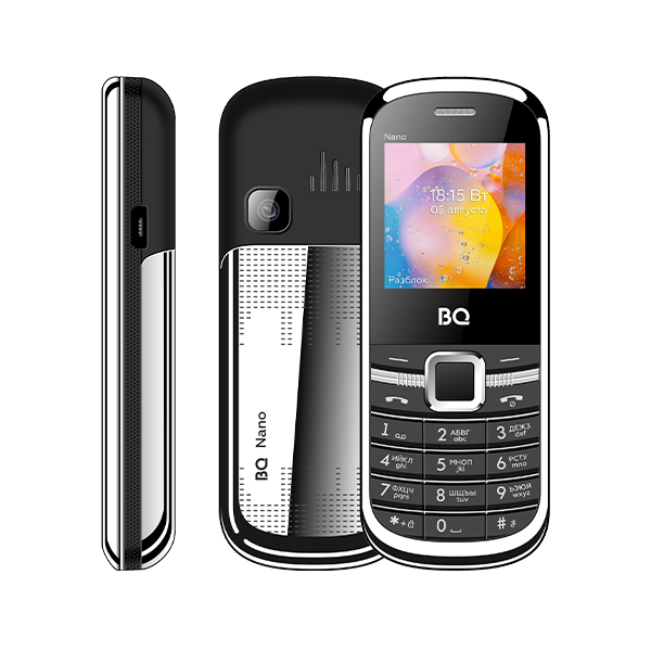 Мобильный телефон BQ 1415 NANO Черный+серебряный