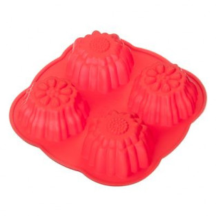 Форма силиконовая VETTA 4 ячейки, 15х15х3 см, 856-088