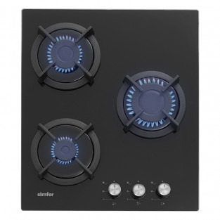 Поверхность газовая SIMFER H45N30B416 черное стекло